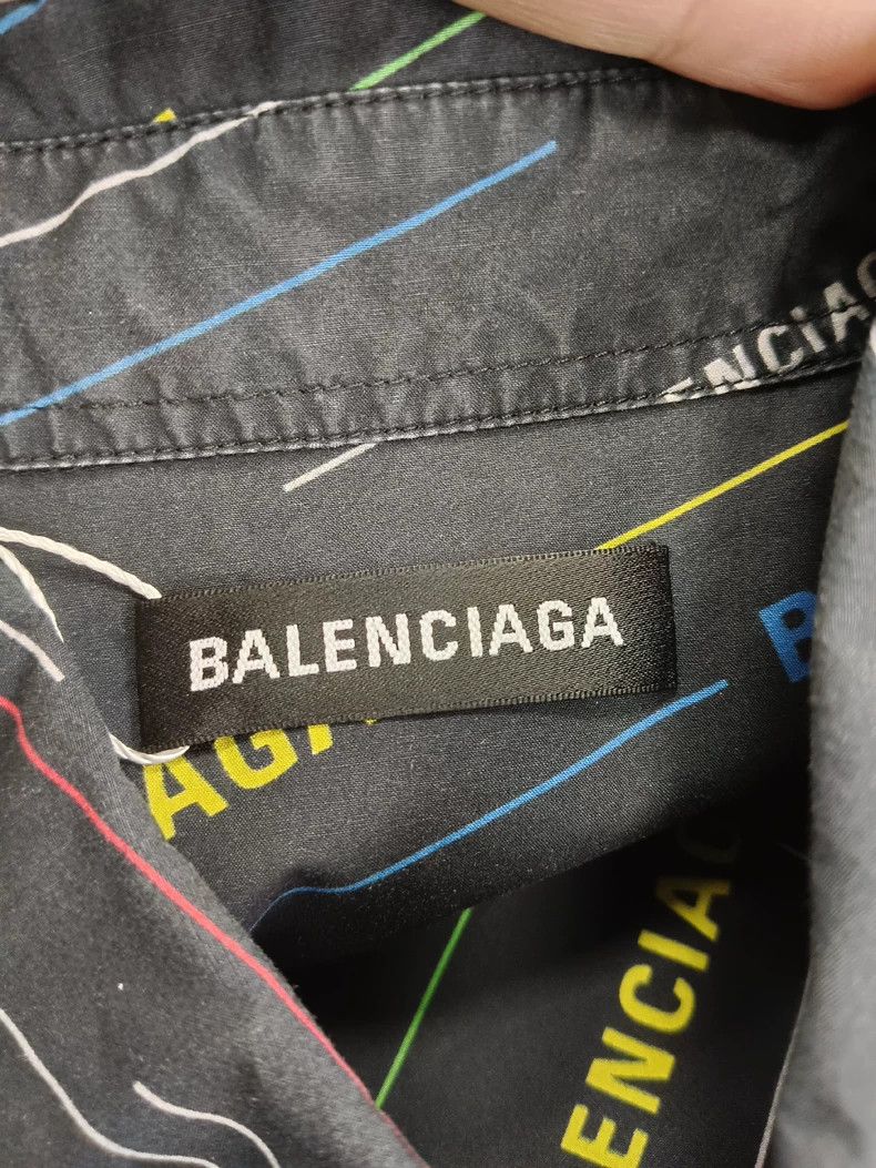 Balenciaga Balenciaga Logo Print Short Sleeve Shirt - dmc Size US S / EU 44-46 / 1 - 3 Thumbnail