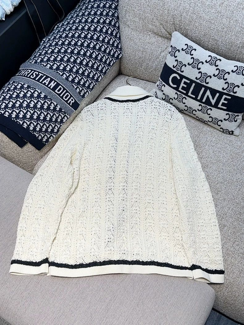 Chanel Chanel Beige Long Sleeve Knit Cardigan - dmc Size US S / EU 44-46 / 1 - 3 Thumbnail