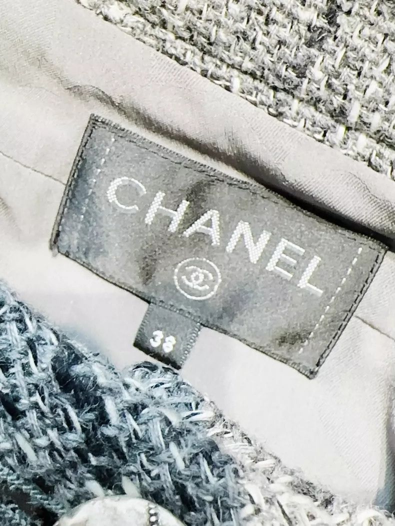 Chanel Chanel Gray Ruffled Tweed Jacket - dmc Size US M / EU 48-50 / 2 - 4 Thumbnail
