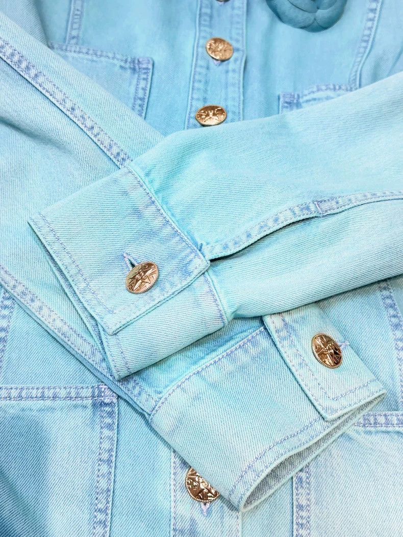 Chanel Chanel Blue Camellia Denim Jacket - dmc Size US XS / EU 42 / 0 - 7 Thumbnail