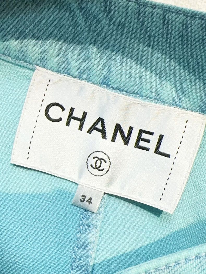 Chanel Chanel Blue Camellia Denim Jacket - dmc Size US XS / EU 42 / 0 - 5 Thumbnail