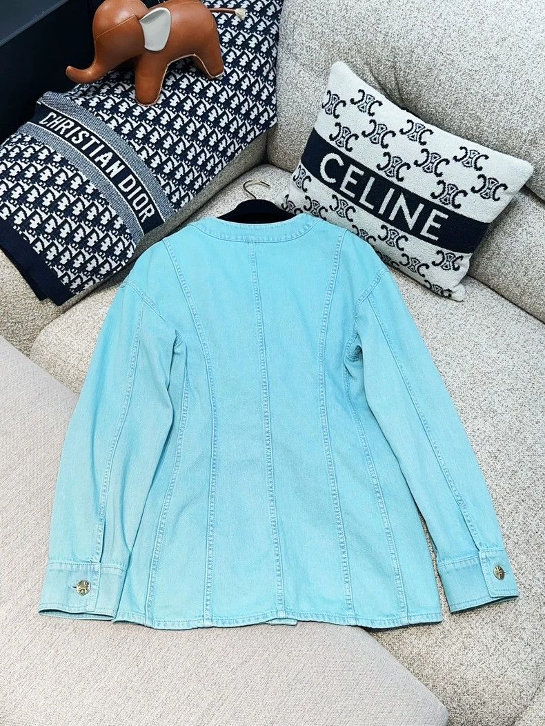Chanel Chanel Blue Camellia Denim Jacket - dmc Size US XS / EU 42 / 0 - 3 Thumbnail