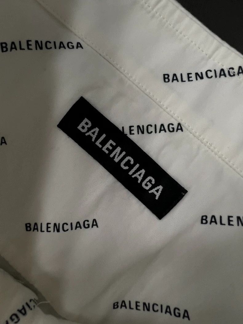 Balenciaga Balenciaga Logo Print Long Sleeve Shirt - dmc Size US XL / EU 56 / 4 - 2 Thumbnail