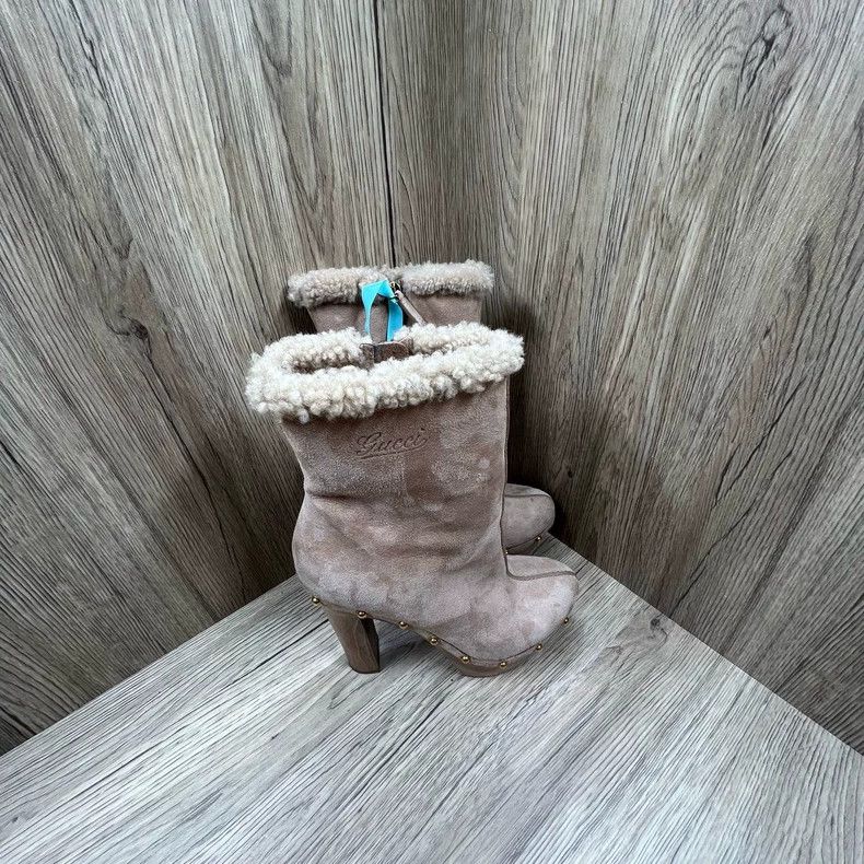 Gucci Gucci Shearling High-Heel Boots - dmc Size US 5 / EU 37 - 4 Thumbnail