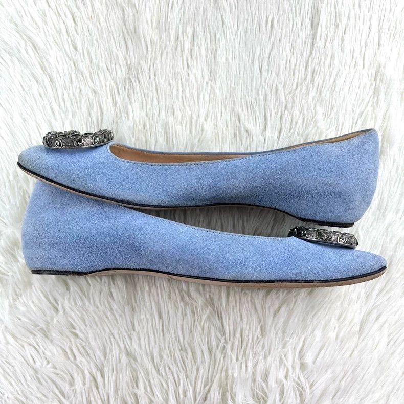 Gucci Gucci Dionysus Blue Velvet Flats - dmc Size US 5 / EU 37 - 4 Thumbnail