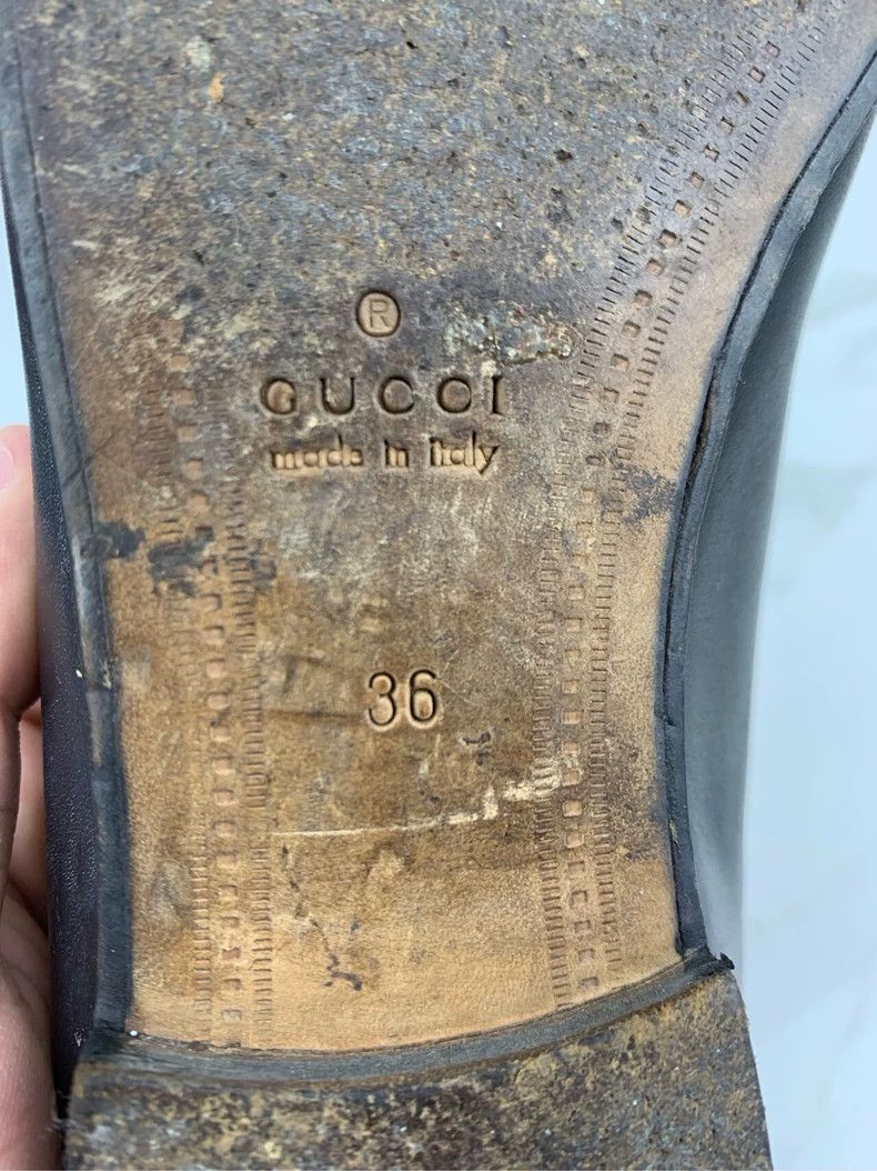 Gucci Gucci Horsebit Black Leather Loafers - dmc Size US 5 / EU 37 - 8 Thumbnail