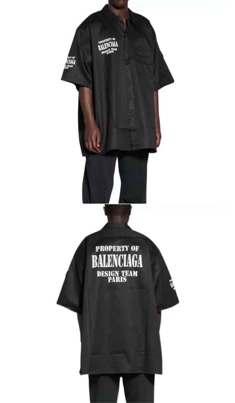 Balenciaga Balenciaga Black Logo Print Shirt - dmc Size US M / EU 48-50 / 2 - 5 Thumbnail