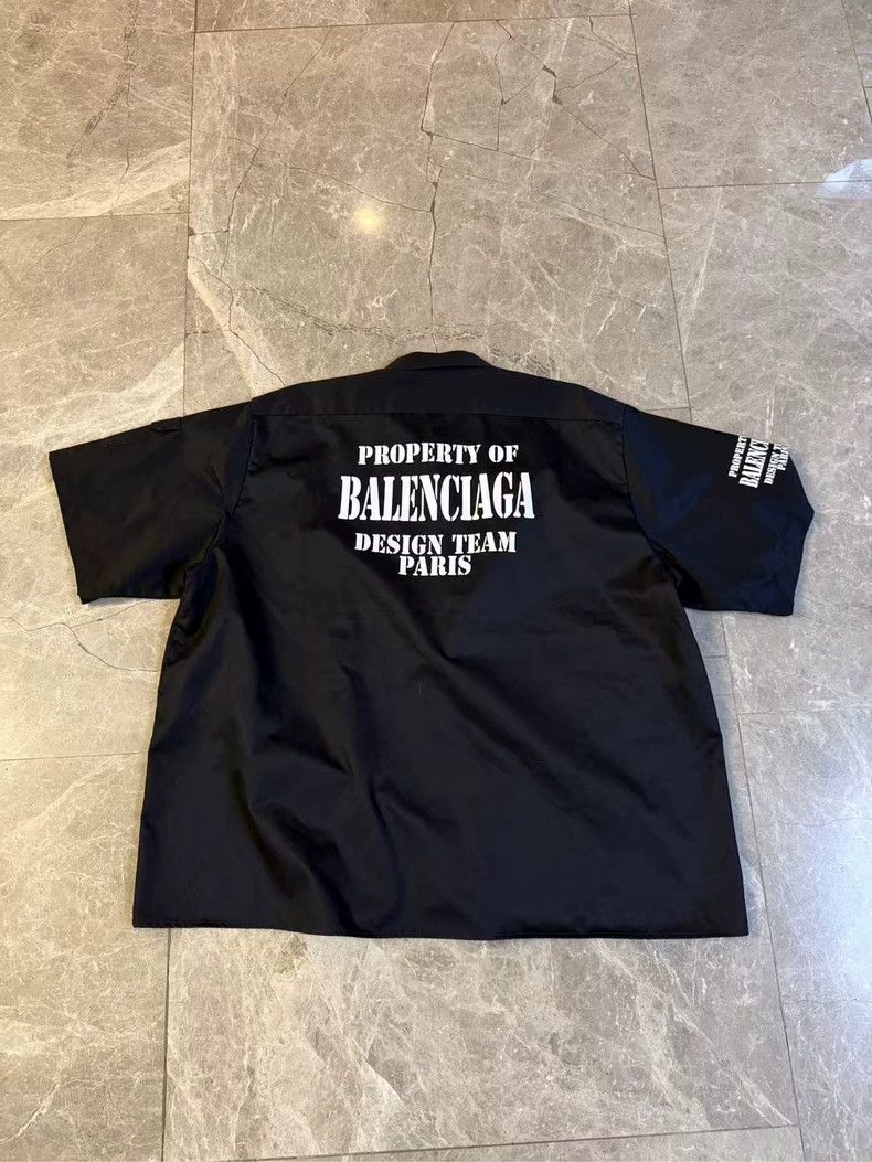 Balenciaga Balenciaga Black Logo Print Shirt - dmc Size US M / EU 48-50 / 2 - 2 Thumbnail