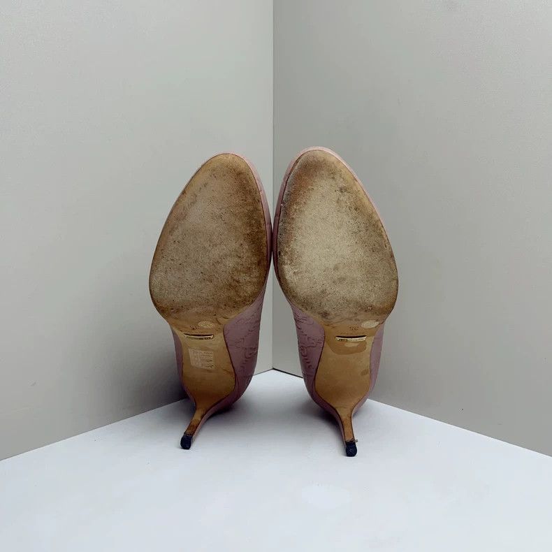 Gucci Gucci Women's Leather Kitten Heel Pumps - dmc Size US 5 / EU 37 - 5 Thumbnail