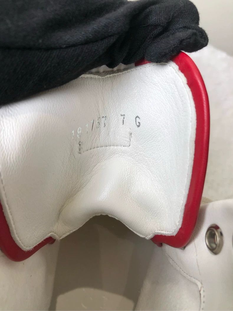 Gucci Gucci White High-Top Sneakers with Red-Green Web Strap - dmc Size US 7.5 / EU 40-41 - 7 Thumbnail