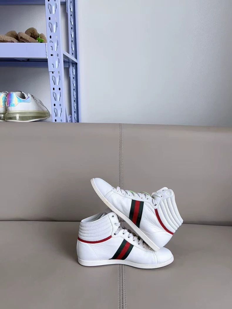 Gucci Gucci White High-Top Sneakers - dmc Size US 5.5 / EU 38 - 5 Thumbnail