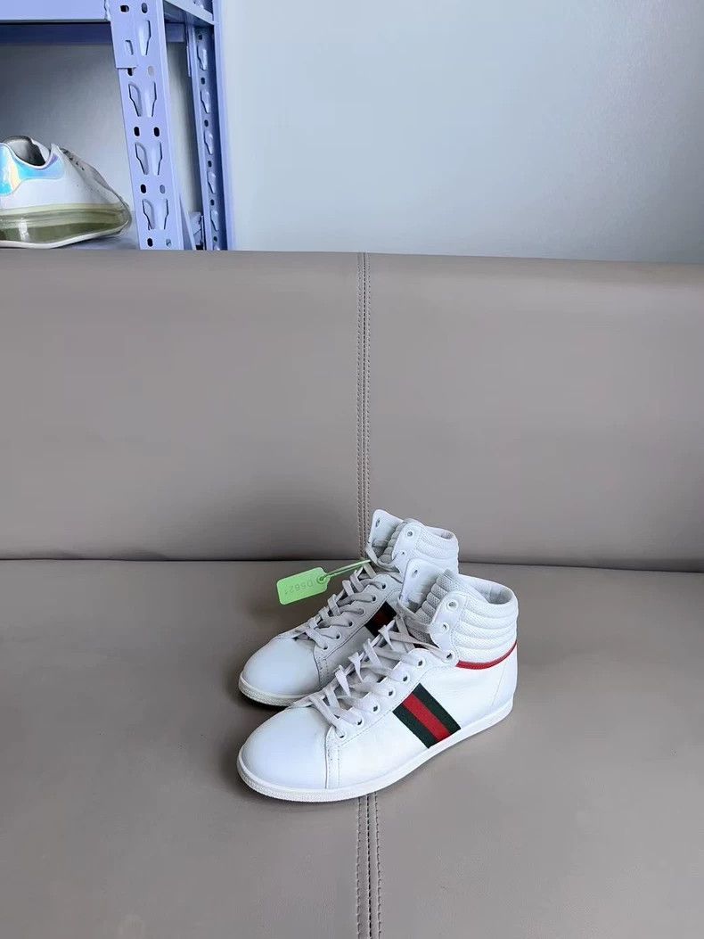 Gucci Gucci White High-Top Sneakers - dmc Size US 5.5 / EU 38 - 2 Thumbnail