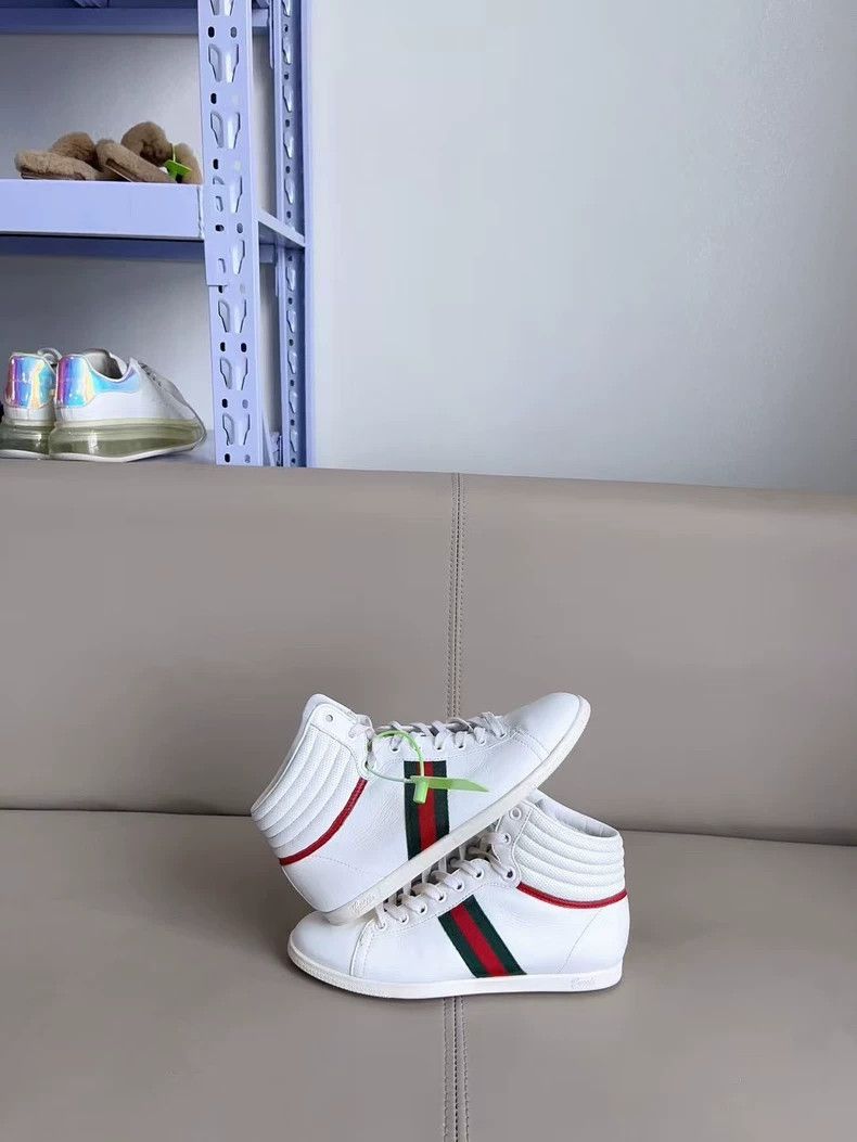 Gucci Gucci White High-Top Sneakers - dmc Size US 5.5 / EU 38 - 6 Thumbnail