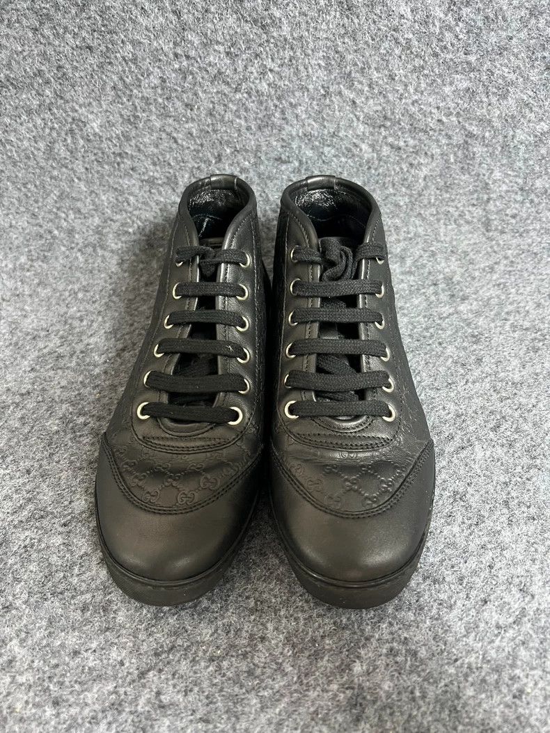 Gucci Gucci Quilted Leather High-Top Sneakers - dmc Size US 5 / EU 37 - 2 Thumbnail