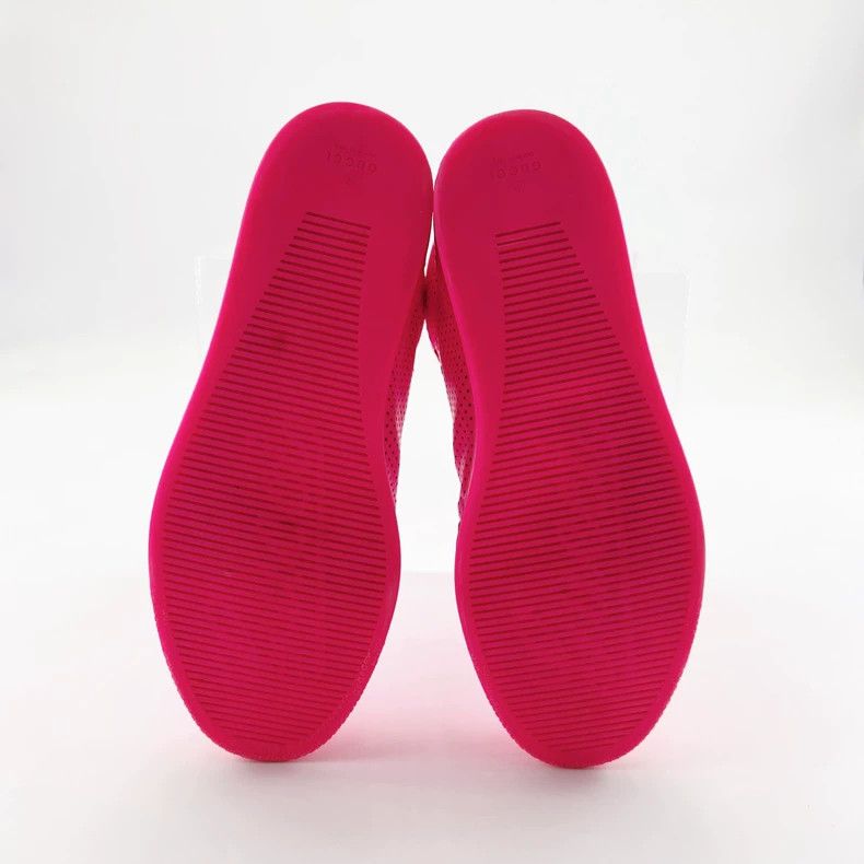 Gucci Gucci Pink High-Top Lace-Up Sneakers - dmc Size US 7.5 / EU 40-41 - 5 Thumbnail