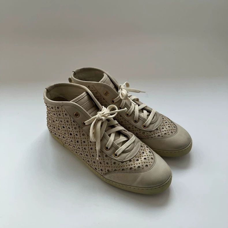 Gucci Gucci Perforated Leather High-Top Sneakers - dmc Size US 7.5 / EU 40-41 - 2 Thumbnail