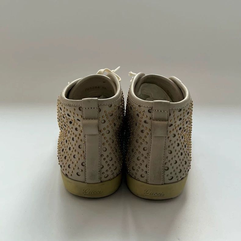 Gucci Gucci Perforated Leather High-Top Sneakers - dmc Size US 7.5 / EU 40-41 - 4 Thumbnail