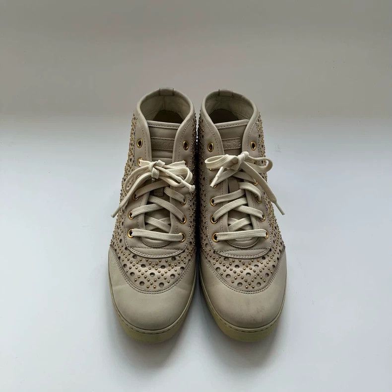 Gucci Gucci Perforated Leather High-Top Sneakers - dmc Size US 7.5 / EU 40-41 - 3 Thumbnail