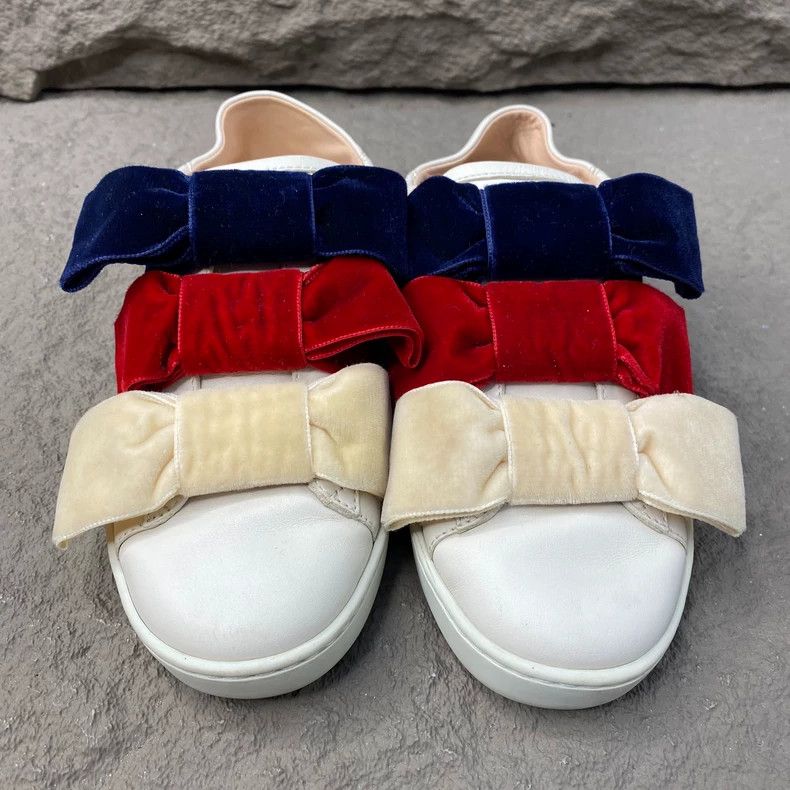 Gucci Gucci Bee Bow Slip-On Sneakers - dmc Size US 5 / EU 37 - 3 Thumbnail