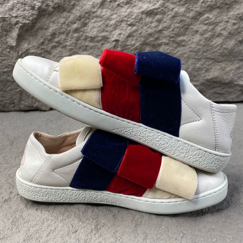 Gucci Gucci Bee Bow Slip-On Sneakers - dmc Size US 5 / EU 37 - 5 Thumbnail