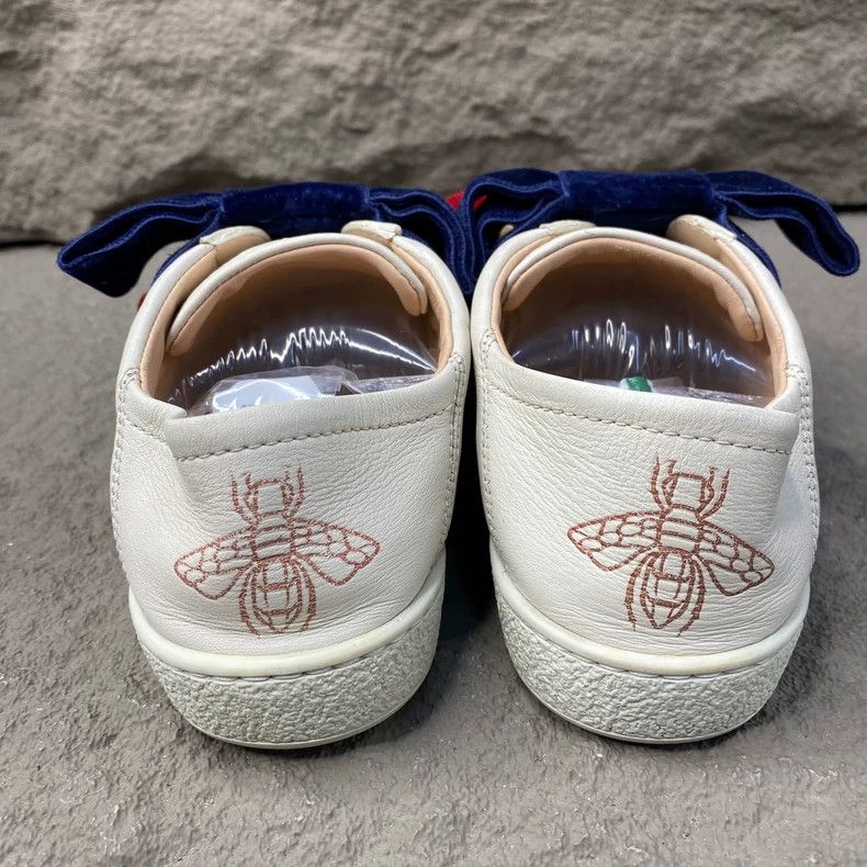 Gucci Gucci Bee Bow Slip-On Sneakers - dmc Size US 5 / EU 37 - 4 Thumbnail