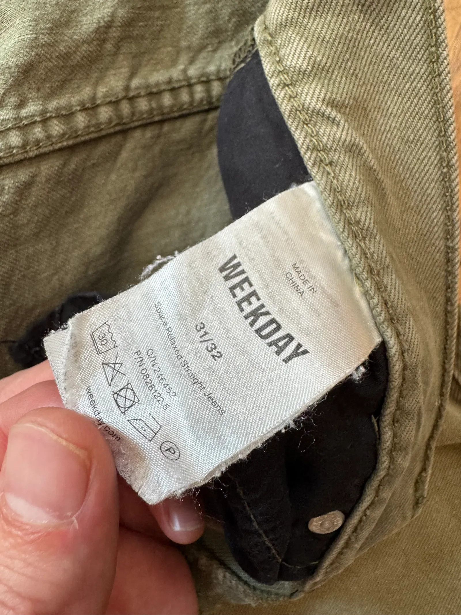 Weekday Weekday Space Relaxed Straight Jeans Pants Size 31" - 2 Thumbnail