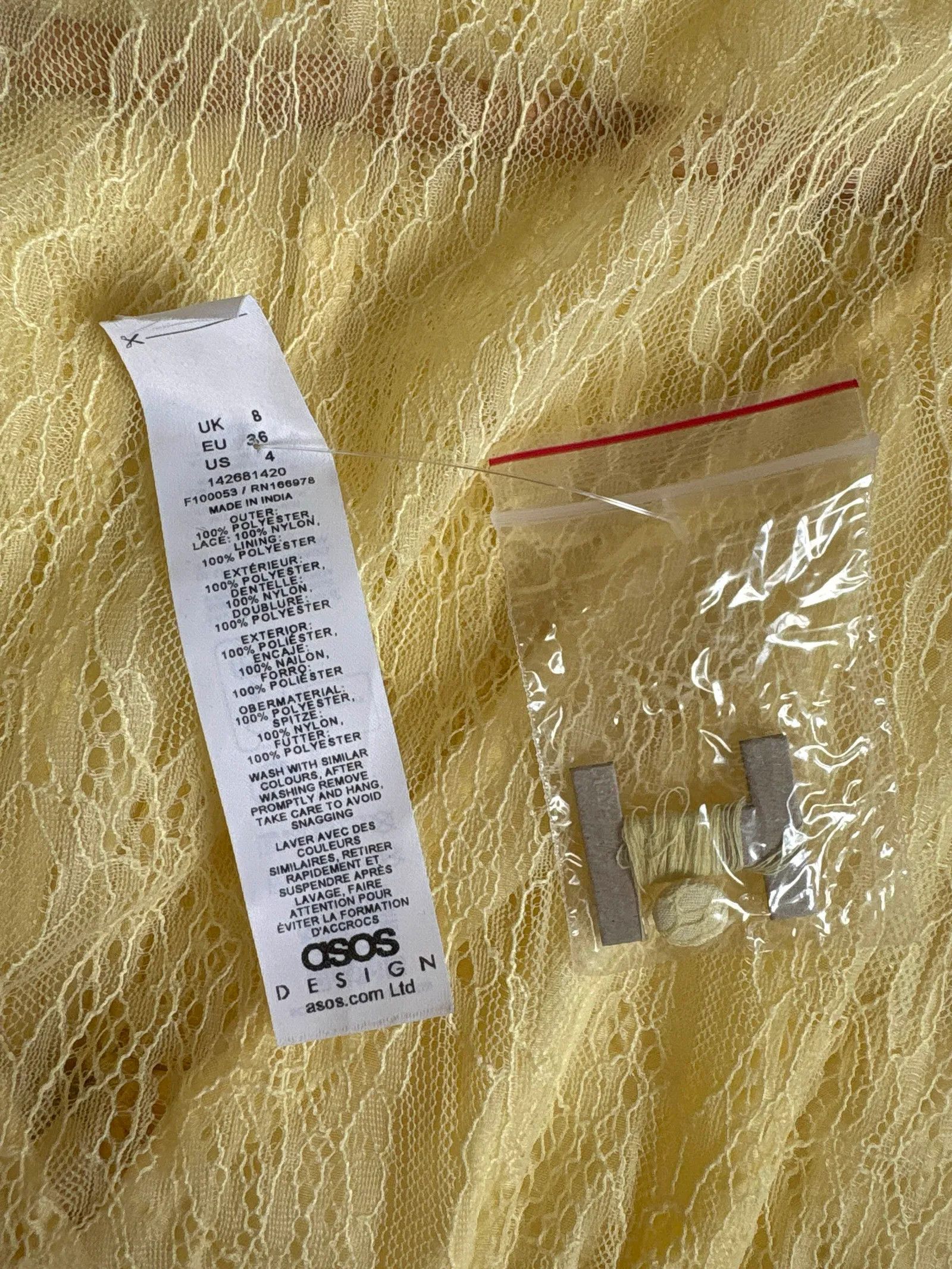 Asos Asos Asos Design. Butter yellow Dress Size XS / US 0-2 / IT 36-38 - 3 Thumbnail