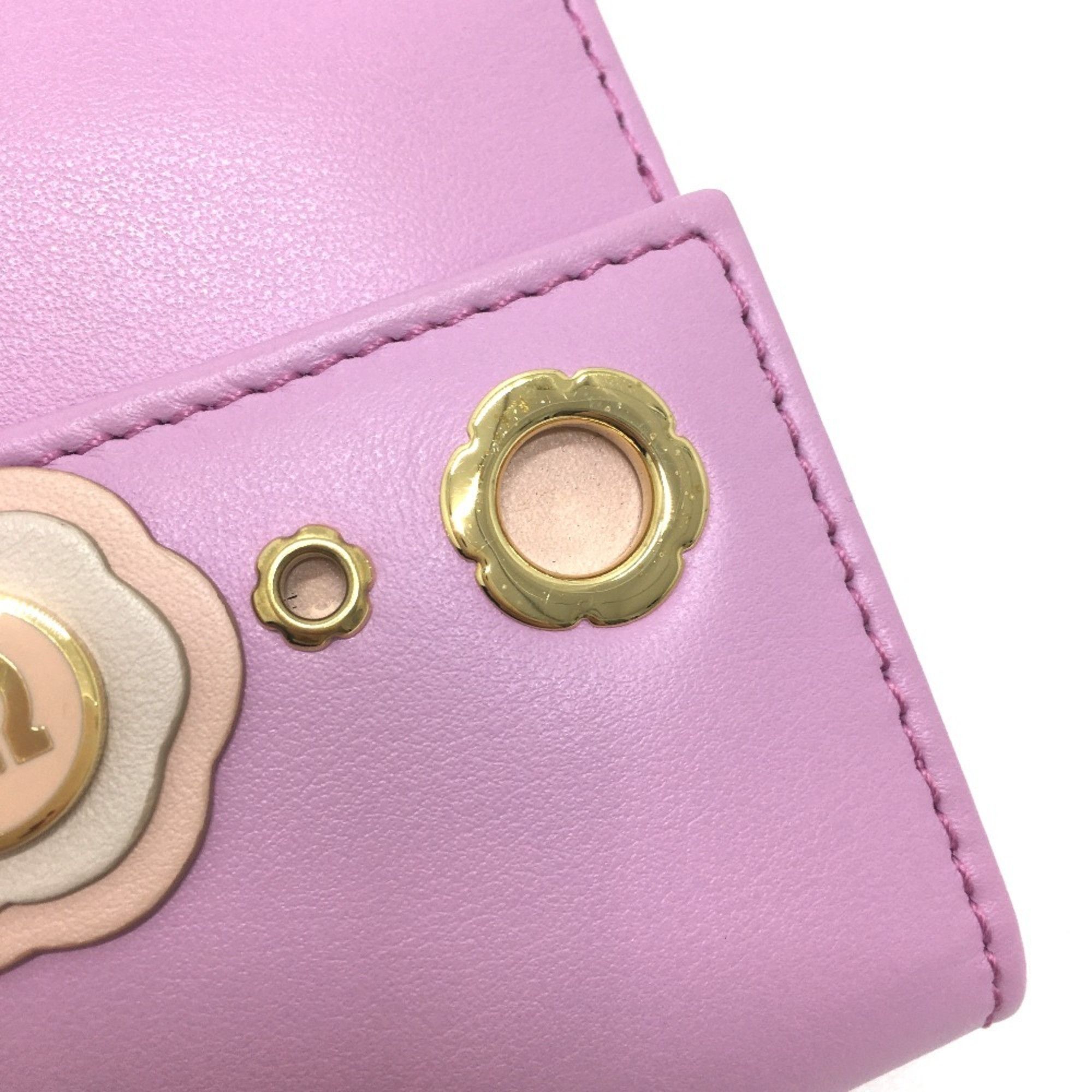 Salvatore Ferragamo Salvatore Ferragamo Gancini bifold wallet in purple leather for women Size ONE SIZE - 5 Thumbnail