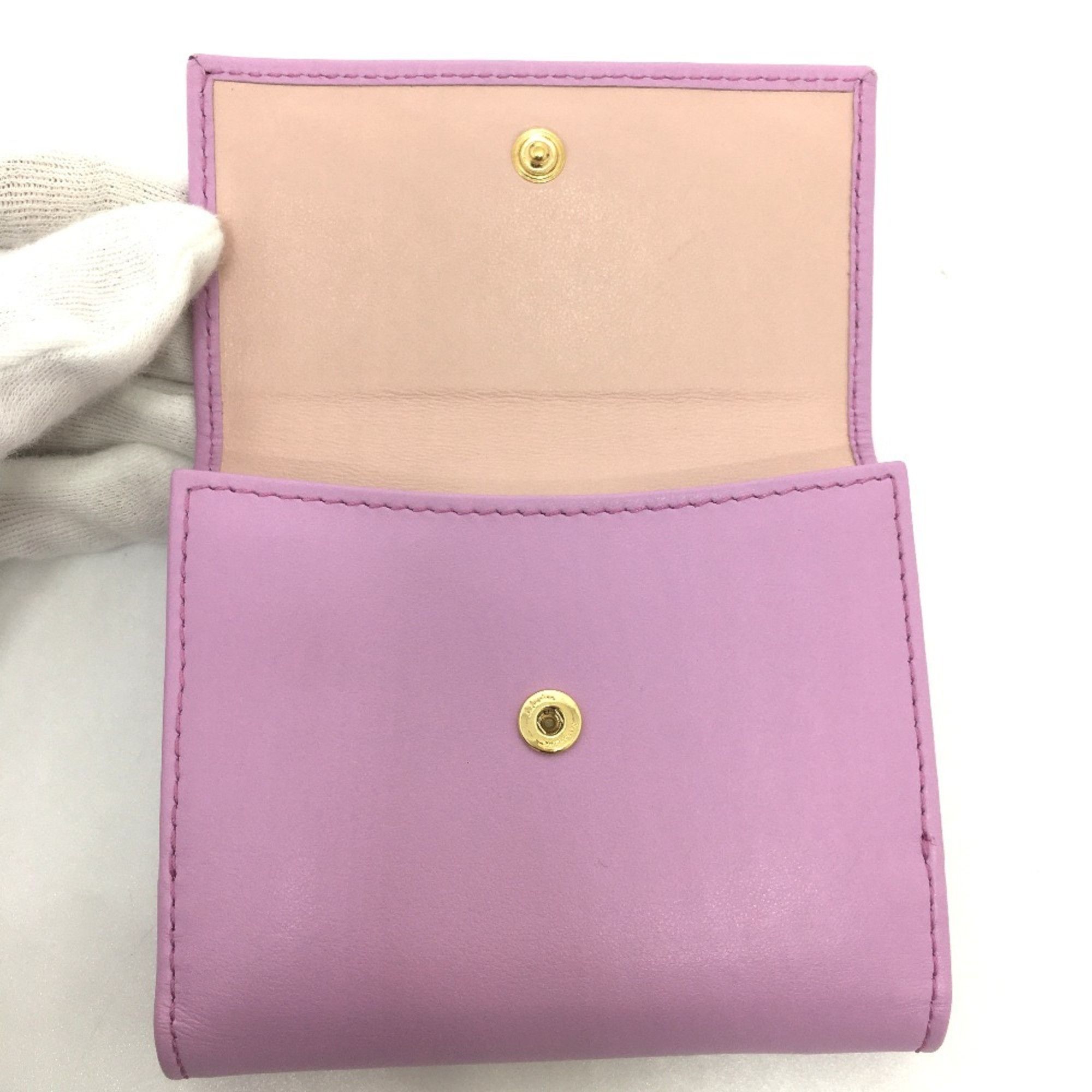 Salvatore Ferragamo Salvatore Ferragamo Gancini bifold wallet in purple leather for women Size ONE SIZE - 6 Thumbnail