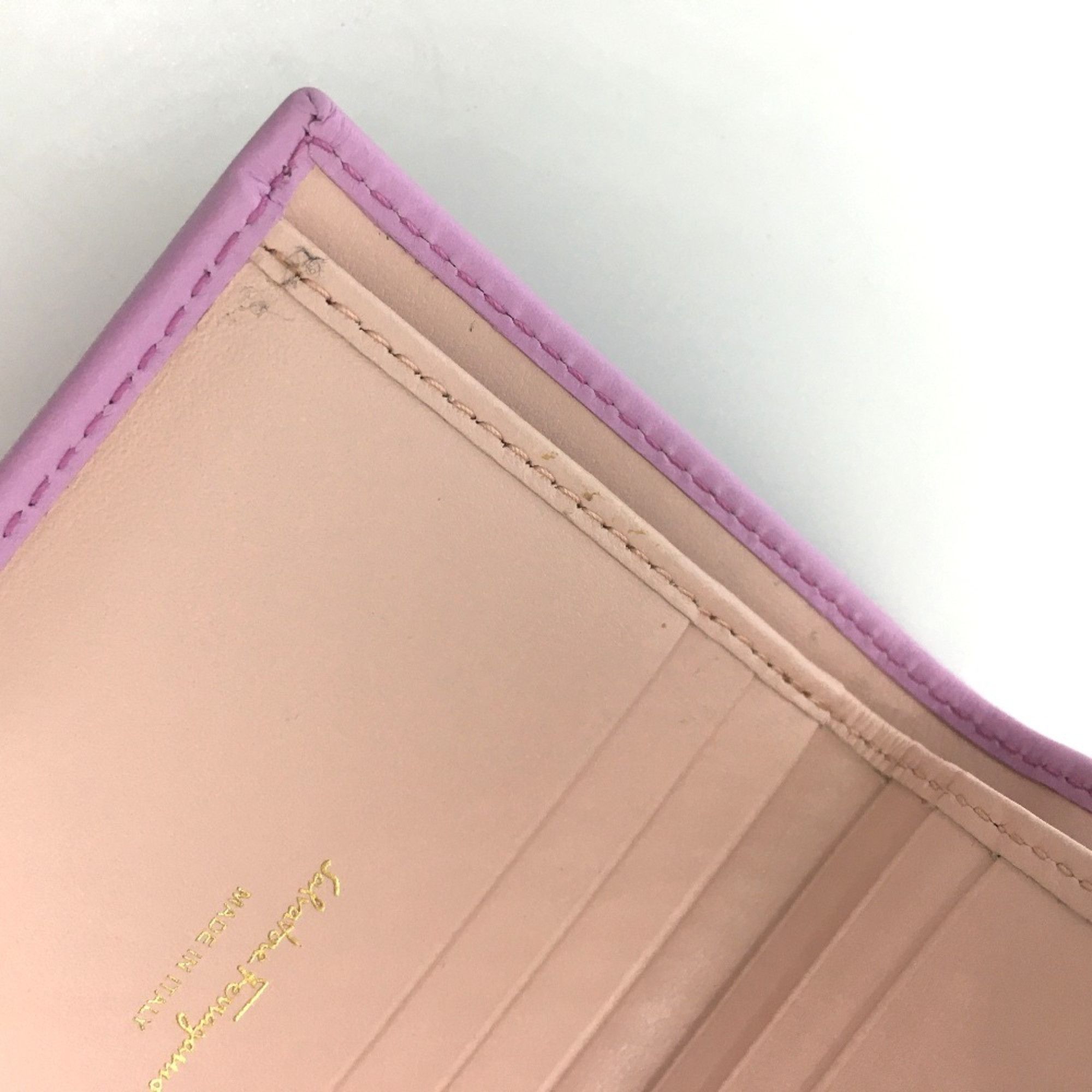 Salvatore Ferragamo Salvatore Ferragamo Gancini bifold wallet in purple leather for women Size ONE SIZE - 10 Thumbnail
