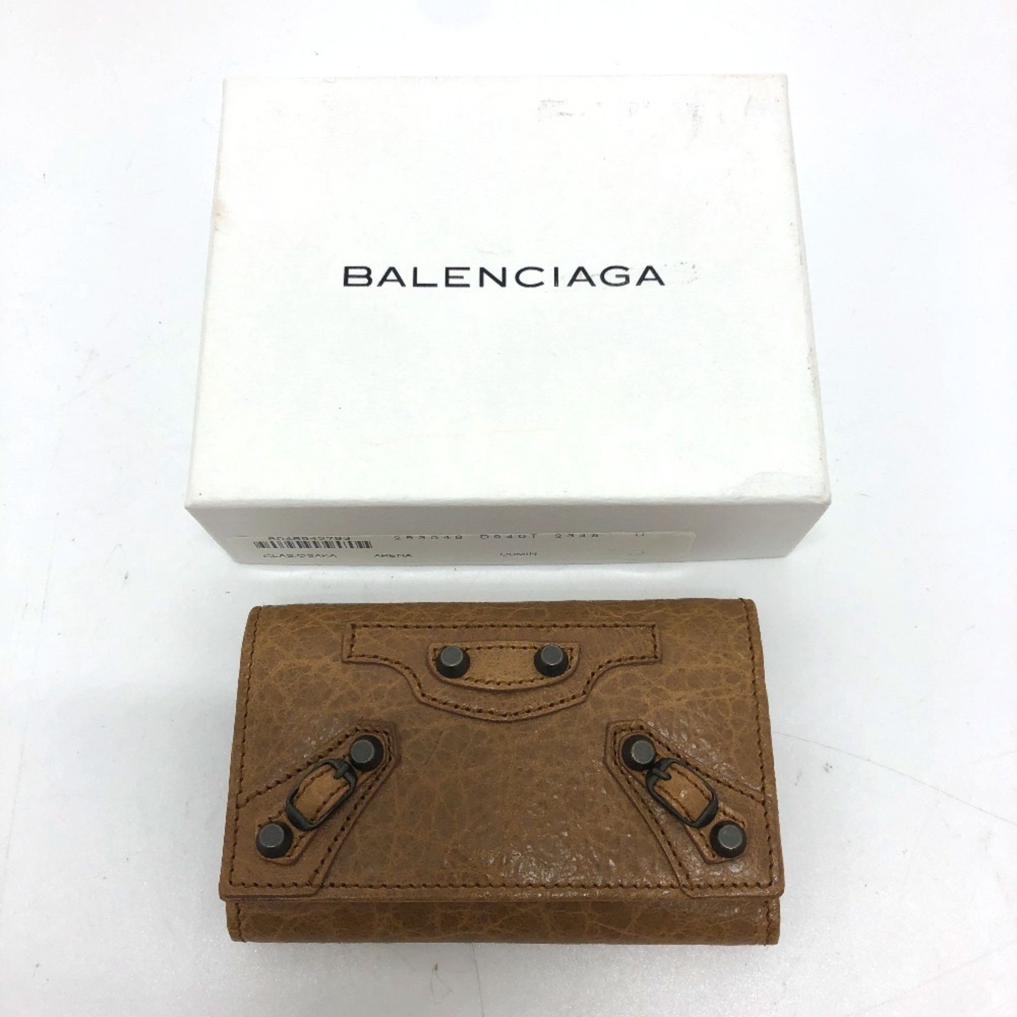 Balenciaga BALENCIAGA 253048 Studded Osaka 6-Ring Key Case, Leather, Unisex, Brown Size ONE SIZE - 13 Thumbnail