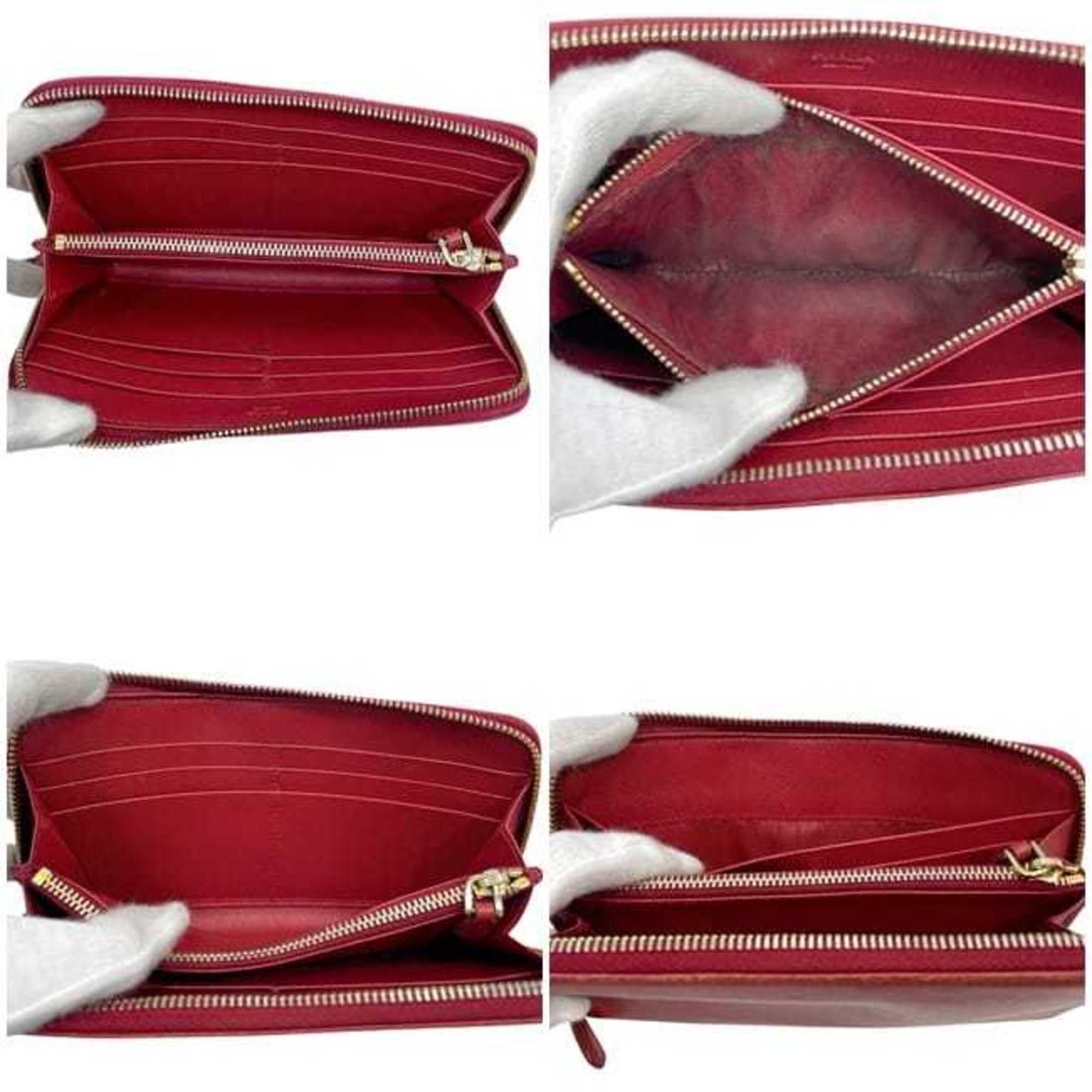Prada Prada Round Long Wallet ec-23821 Red 1M0506 Saffiano Leather Size 35 PRADA Men's Women's Size ONE SIZE - 8 Thumbnail