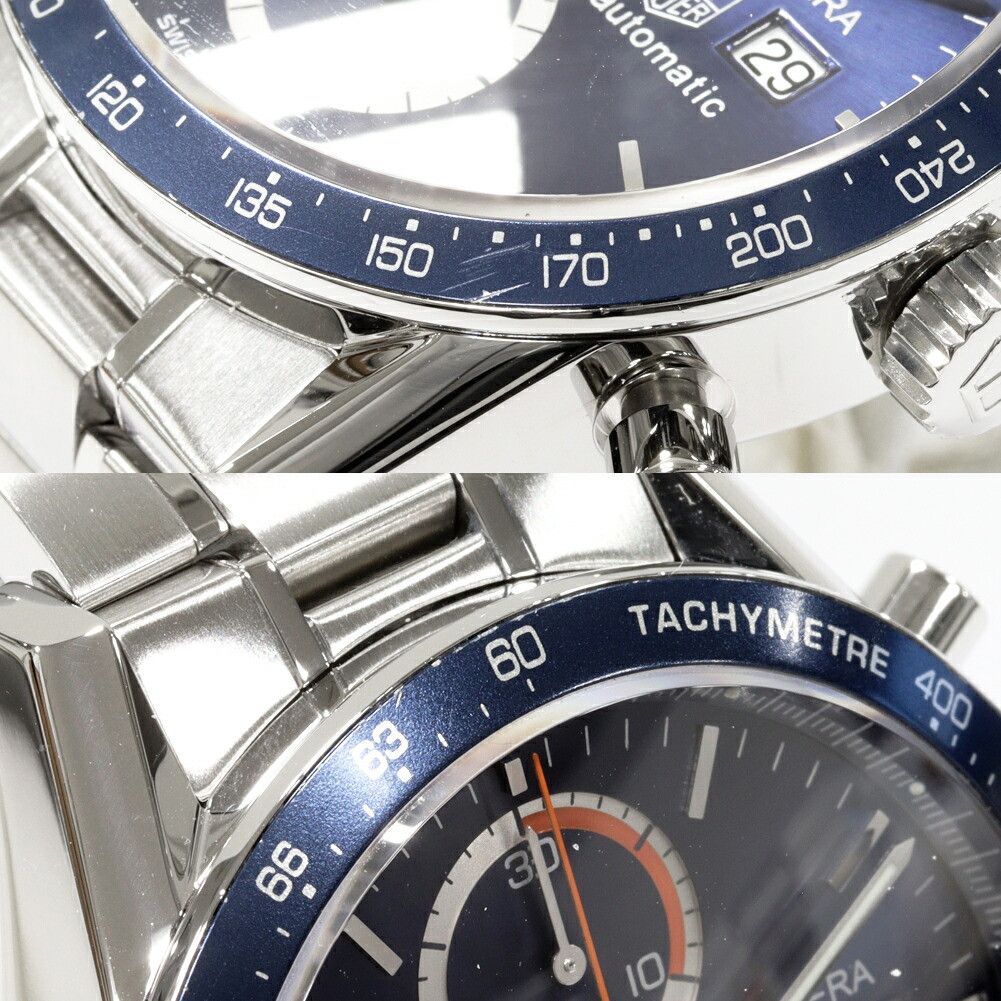 Tag Heuer TAG Heuer Tag Heuer Blue Dial Carrera Chronograph Watch CV2015-3 Metal Automatic CV2015-3 Size ONE SIZE - 5 Thumbnail