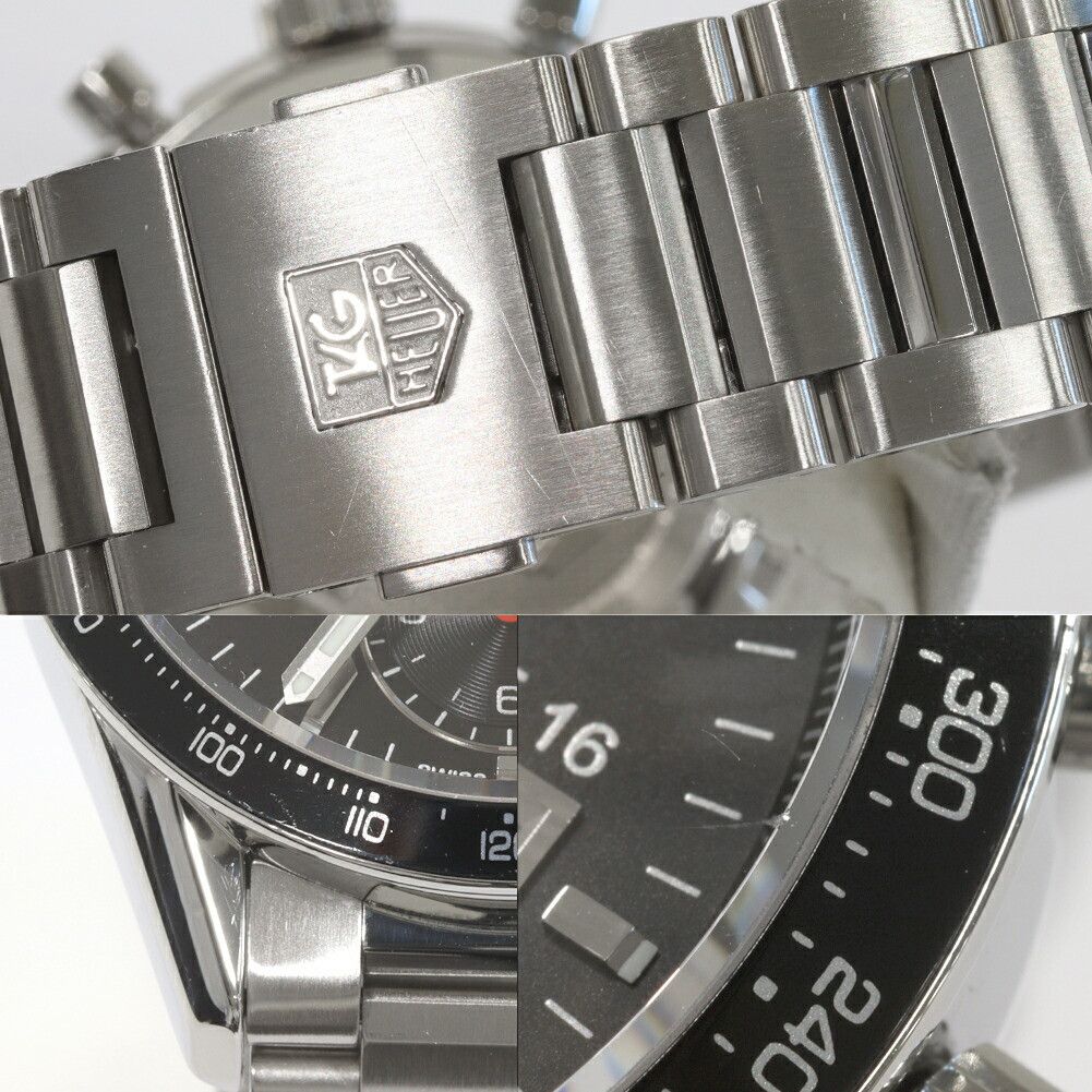 Tag Heuer TAG Heuer TAG Heuer Black Dial Carrera Chronograph Watch CV201AK-0 Metal Automatic CV201AK-0 Size ONE SIZE - 5 Thumbnail
