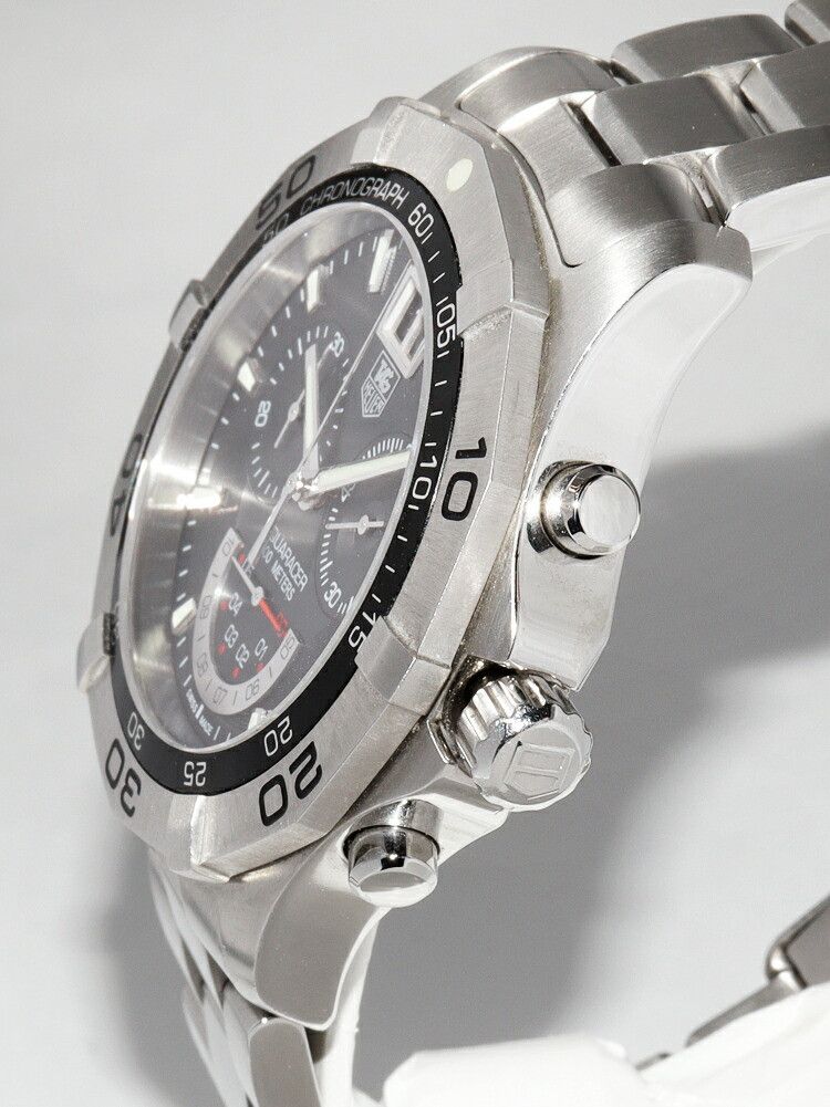 Tag Heuer TAG Heuer TAG Heuer Black Dial Aquaracer Chronograph Watch CAF101A Metal Quartz CAF101A Size ONE SIZE - 4 Thumbnail