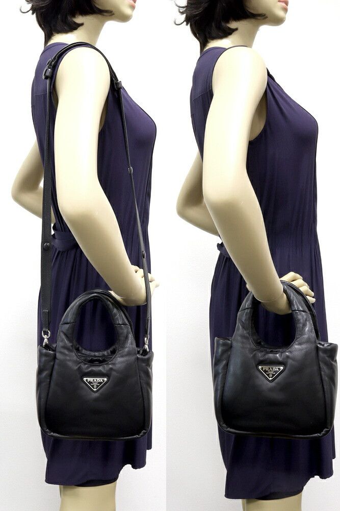Prada Prada Prada Nappa Triangle 2way bag Nappa leather 1BA359 2DYI F0002 OVO Leather Shoulder Bag 1BA359 2DYI F0002 OVO Size ONE SIZE - 2 Thumbnail
