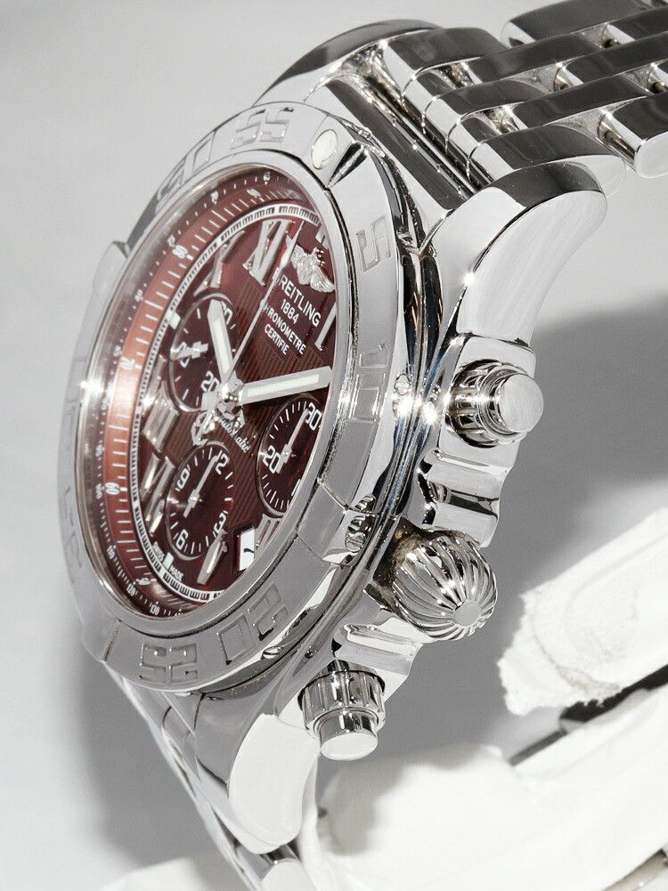 Breitling Breitling Breitling Brown Dial Chronomat Watch AB0110 Metal Automatic AB0110 Size ONE SIZE - 3 Thumbnail