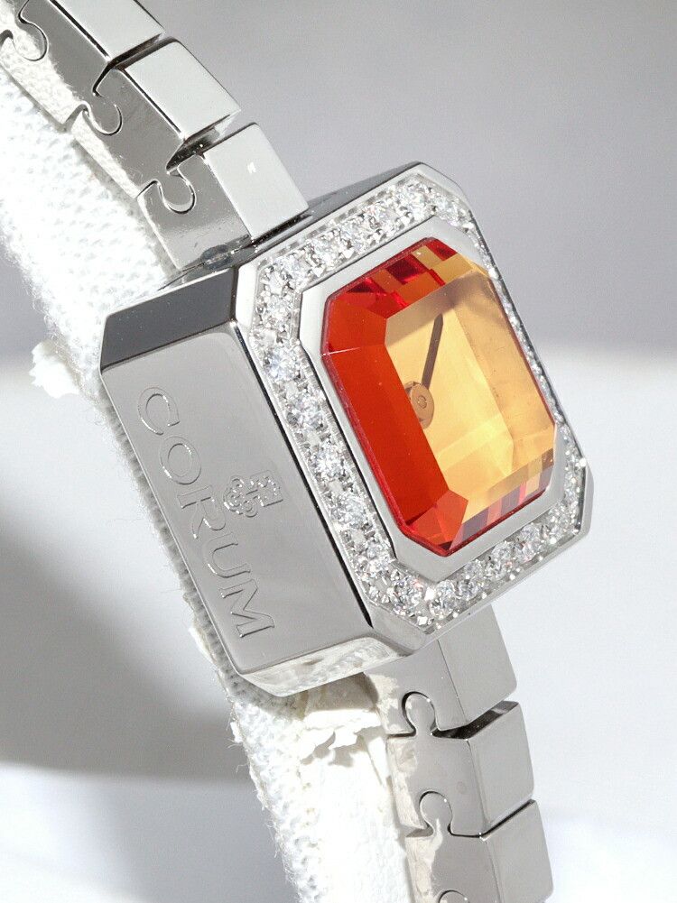 Corum Corum Corum Orange Dial Sugar Cube Watch 137.428.47 Metal Quartz 137.428.47 Size ONE SIZE - 5 Thumbnail
