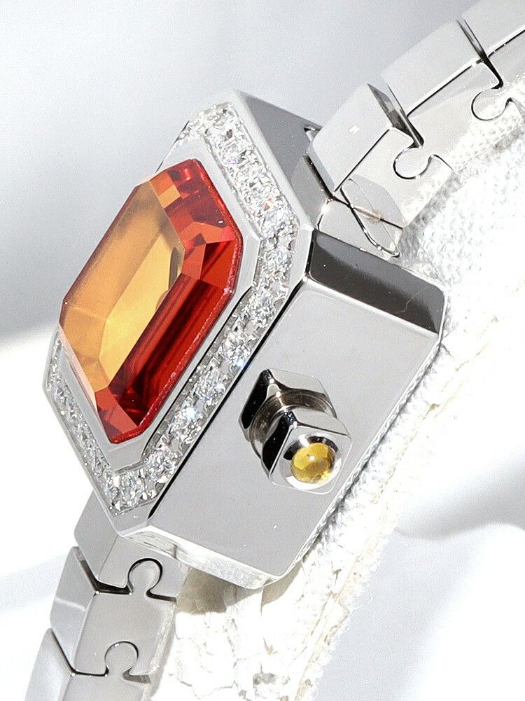 Corum Corum Corum Orange Dial Sugar Cube Watch 137.428.47 Metal Quartz 137.428.47 Size ONE SIZE - 3 Thumbnail
