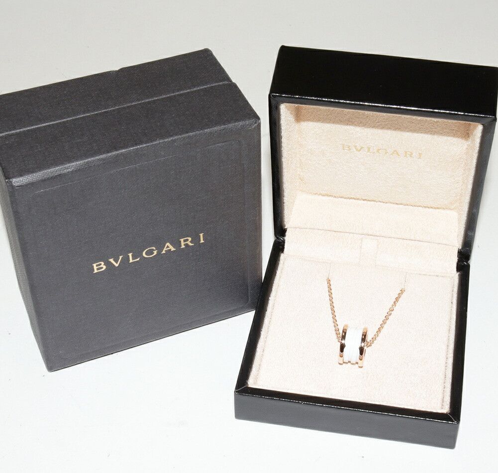 Bvlgari Bvlgari 18K Pink Gold White Ceramic B.zero1 Pendant
