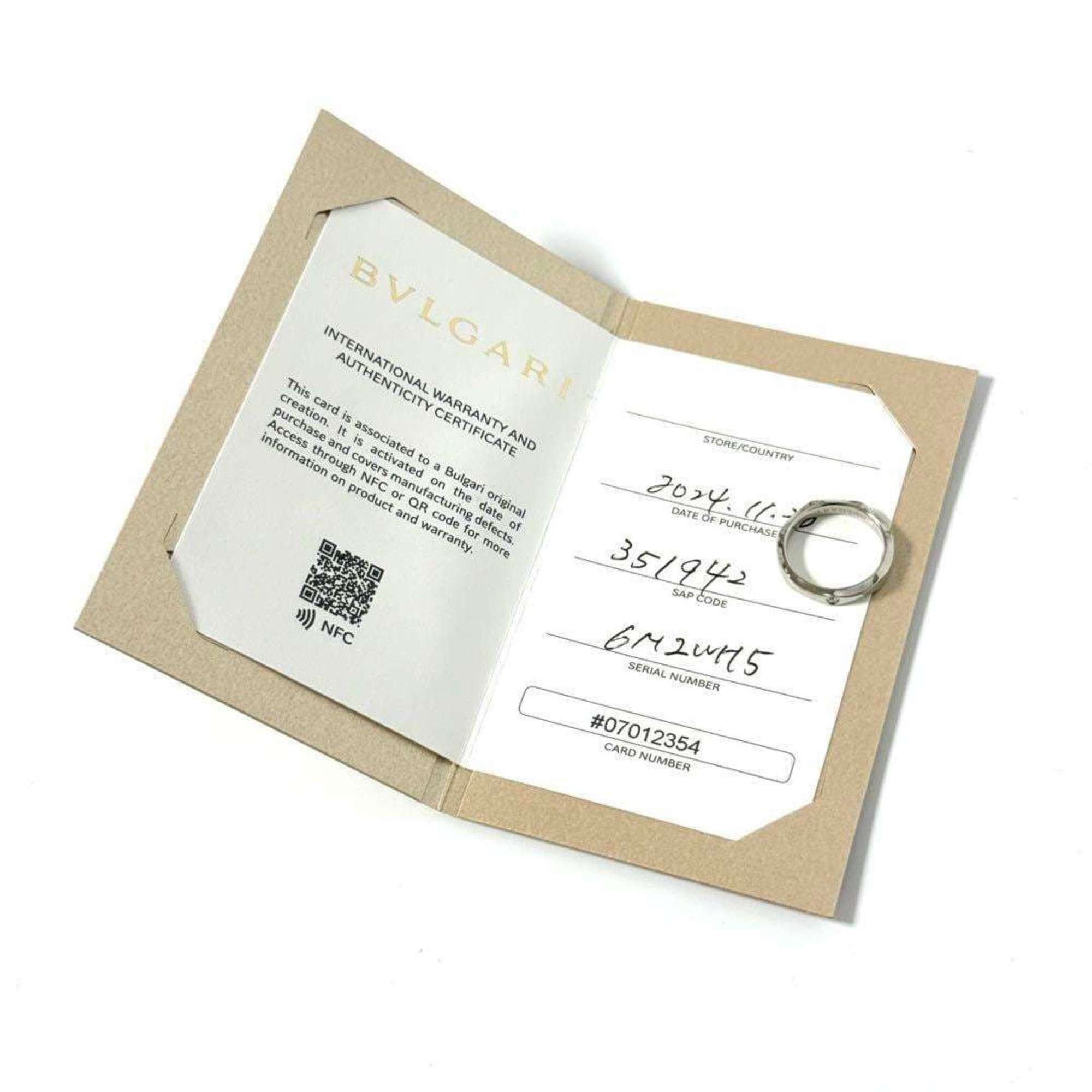 Bvlgari Bvlgari Infinito Wedding Band Ring in Platinum Size ONE SIZE - 10 Thumbnail