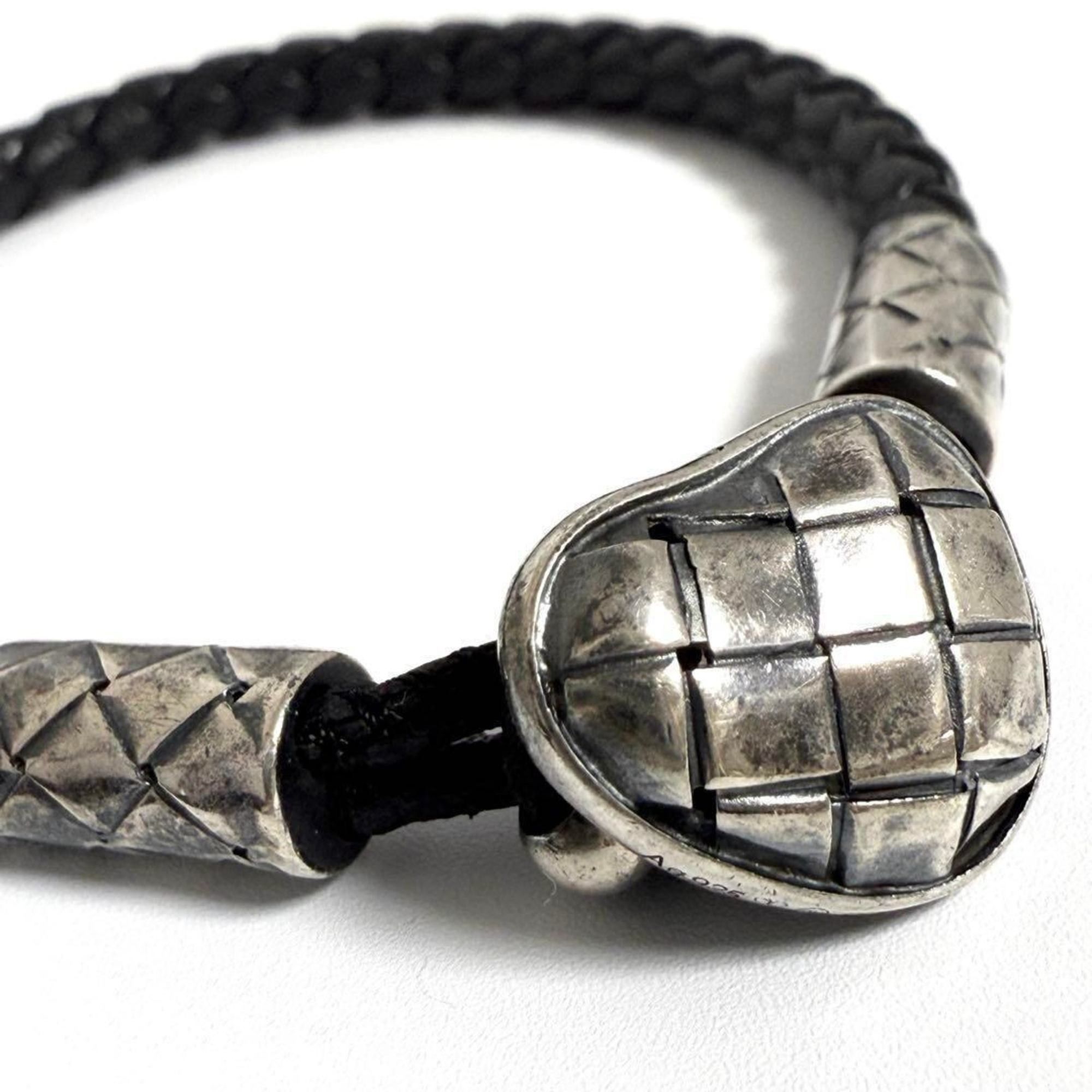 Bottega Veneta Bottega Veneta Men's Leather Rain Trechato Bracelet Size ONE SIZE - 3 Thumbnail
