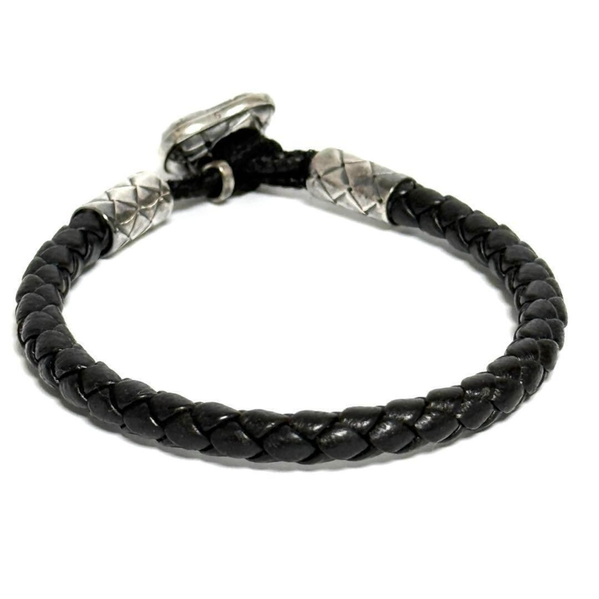 Bottega Veneta Bottega Veneta Men's Leather Rain Trechato Bracelet Size ONE SIZE - 2 Thumbnail