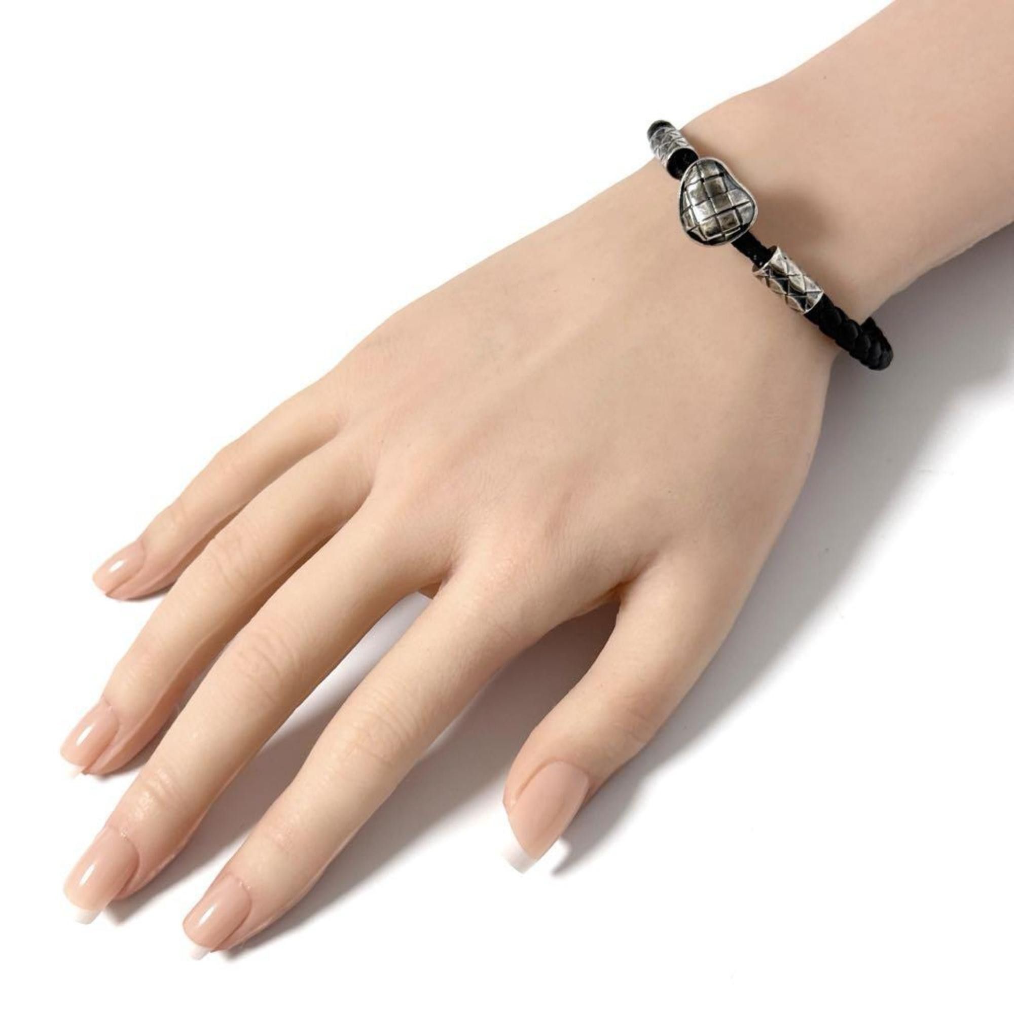 Bottega Veneta Bottega Veneta Men's Leather Rain Trechato Bracelet Size ONE SIZE - 10 Thumbnail