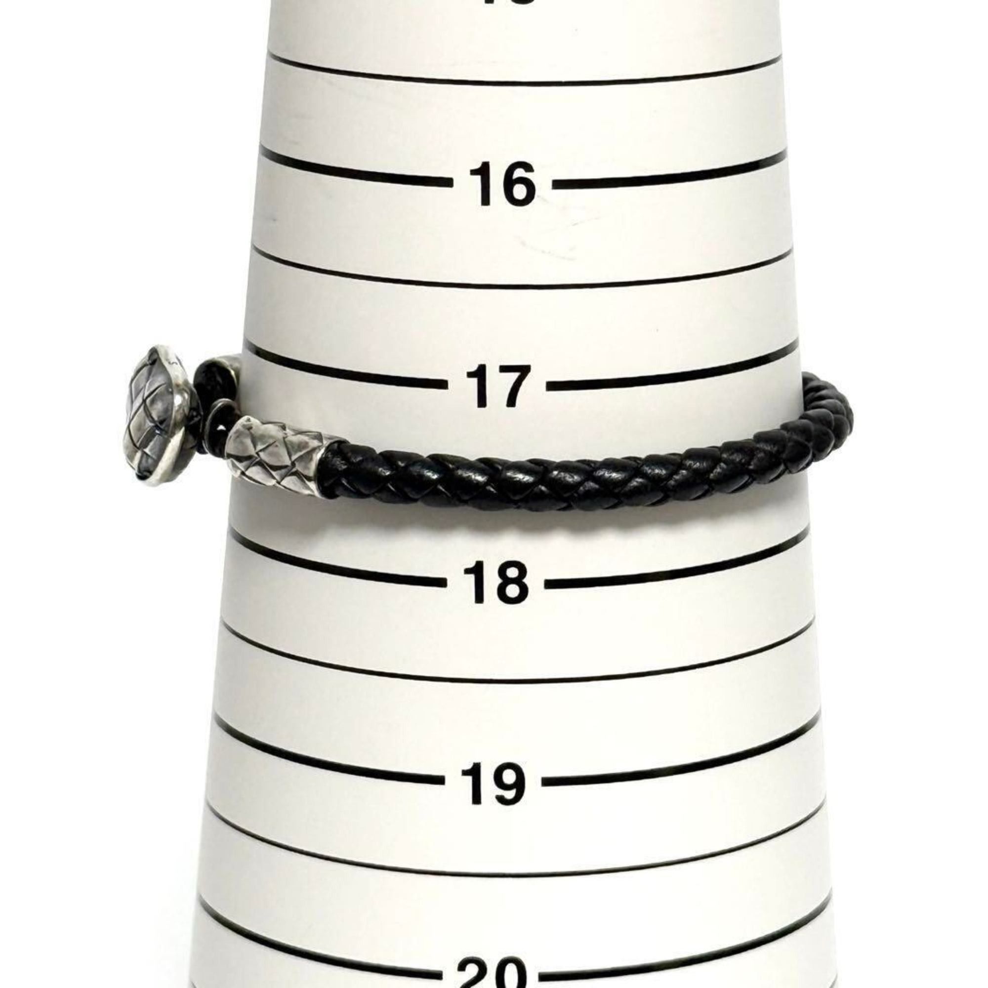 Bottega Veneta Bottega Veneta Men's Leather Rain Trechato Bracelet Size ONE SIZE - 9 Thumbnail