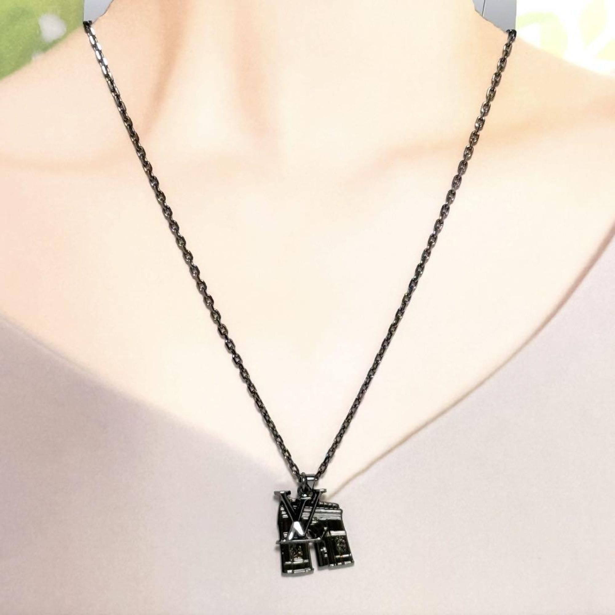 Louis Vuitton Men's Arc de Triomphe Pendant Necklace with Initials