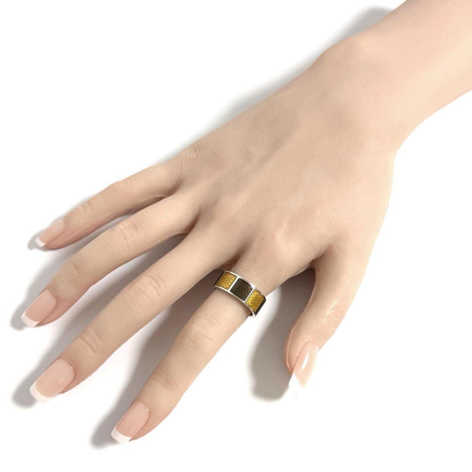 Louis Vuitton Louis Vuitton Men's Damier Ring, Silver 925 Size ONE SIZE - 9 Thumbnail