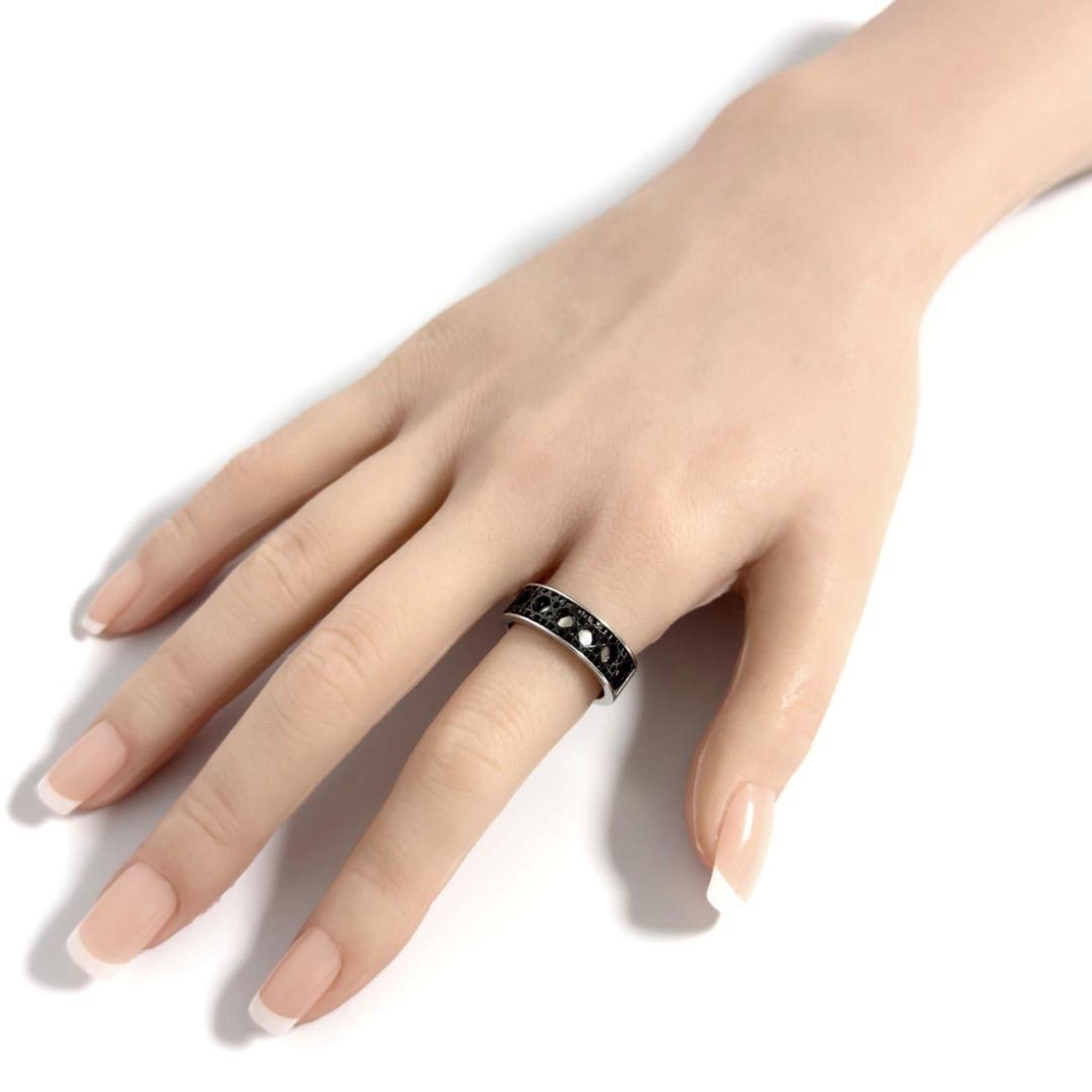Dior Christian Dior Dior Men's Cannage Ring, 925 Silver Size ONE SIZE - 10 Thumbnail