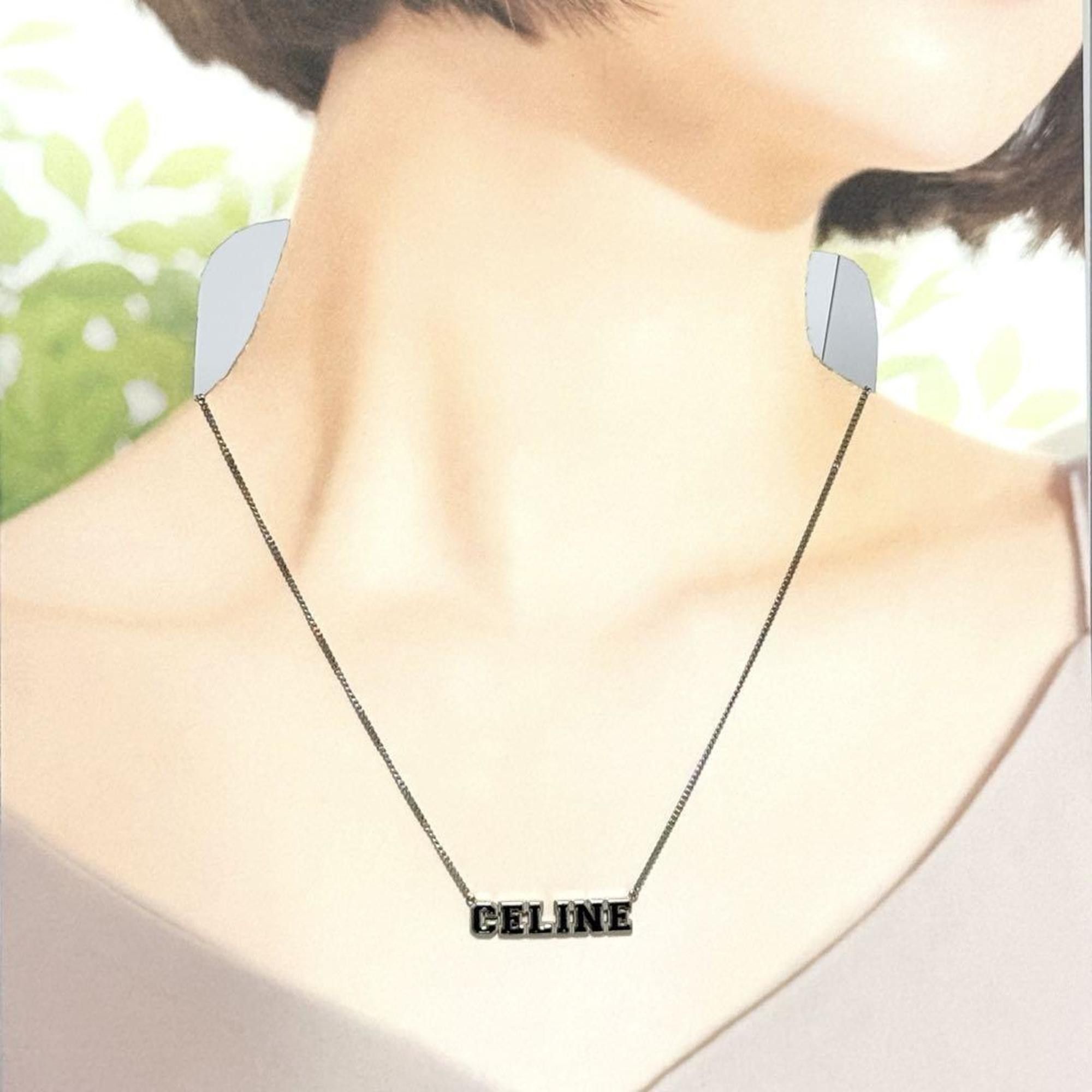 Celine Celine Men's Pendant Necklace with Logo in Silver 925 Size ONE SIZE - 10 Thumbnail