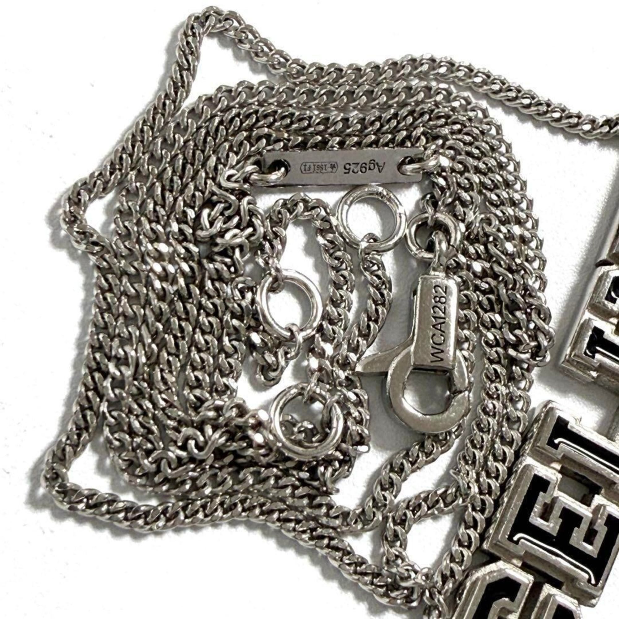 Celine Celine Men's Pendant Necklace with Logo in Silver 925 Size ONE SIZE - 6 Thumbnail